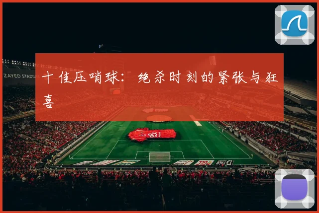 十佳压哨球:绝杀时刻的紧张与狂喜